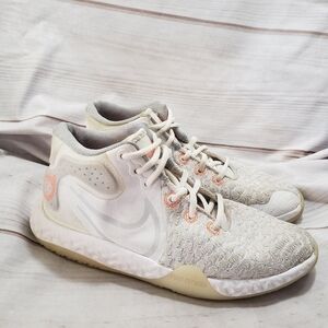 Nike KD Trey 5 VIII White Total Orange Mid Top Sneakers Youth 5.5 Womens 7